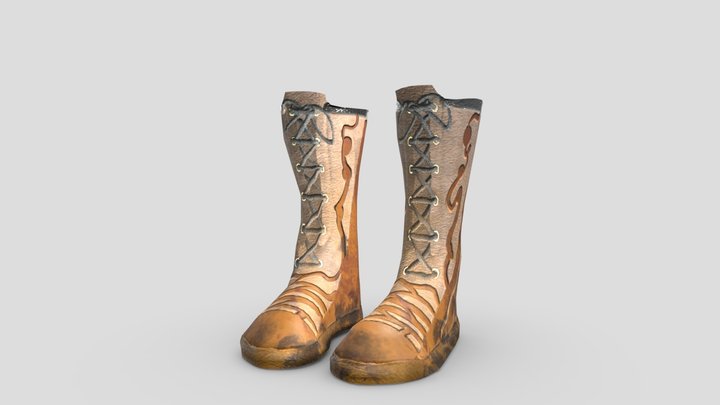 Leather Shoes 3D Model