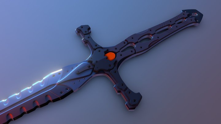Hightech Sword 3D Model
