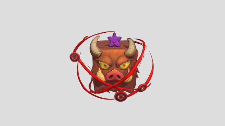 Infernal Boar Cube 3D Model