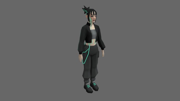 Cyberpunk_Girl 3D Model