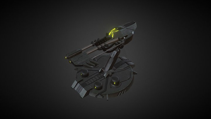 Sci-fi Turret 3 3D Model