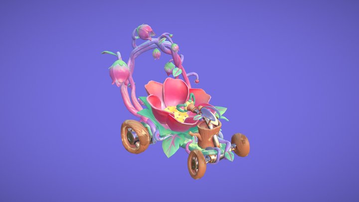 Bloom Dash - DAE Moustachekart Kart 3D Model