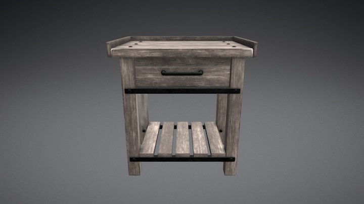 Arhaus Russell Nightstand 3D Model