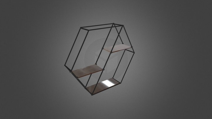 Hexagon Shelf Modern 3D Model