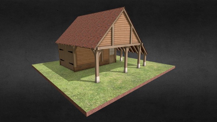 2 bay gable end catslide 3D Model
