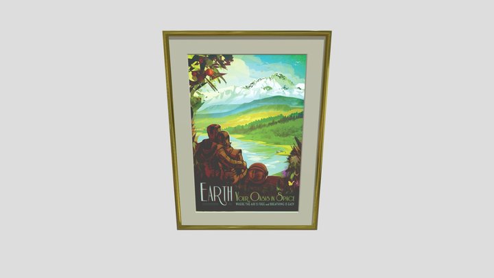 Earth Poster 3D Model