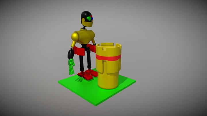 RobotoInteractAnimation 3D Model