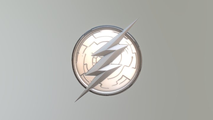 The- Flash-season-8-emblem-model-no textures 3D Model