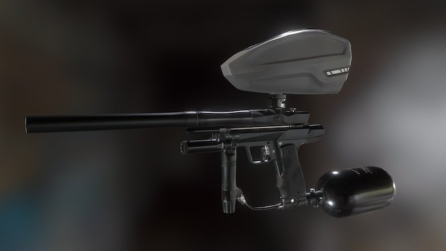 Paintball Gun 3D Model