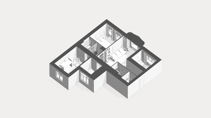 Bolshoy Karetny Apartment 3D Model