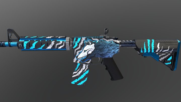 M4A4 - Spiritual 3D Model