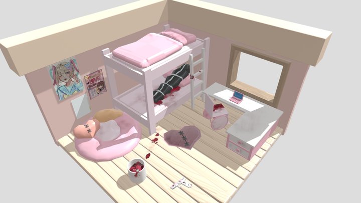 Cute Bedroom 3D Model