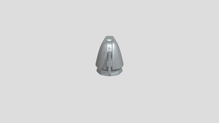 futuristic automated turret gun 3D Model