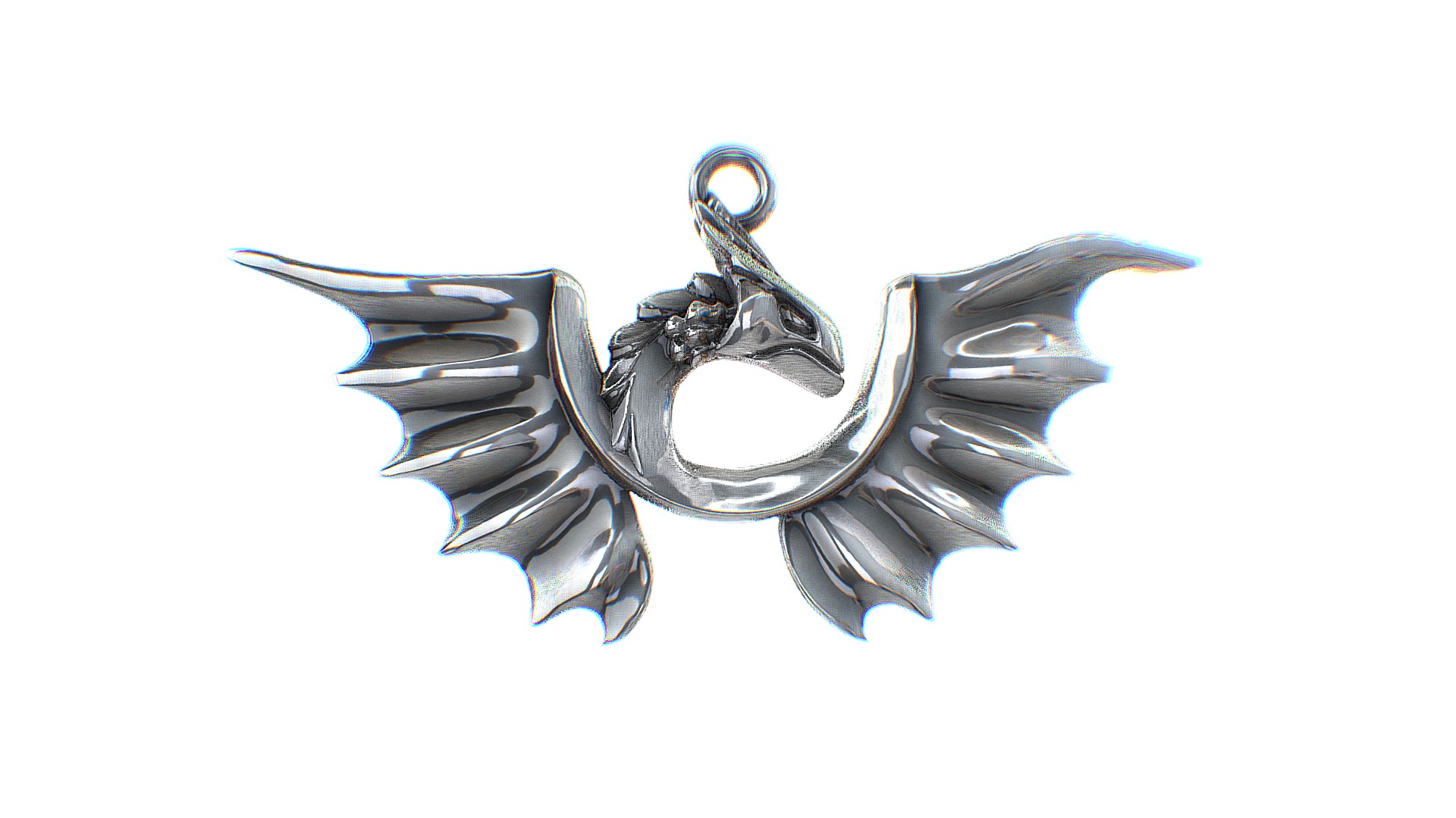 3D model Dragon Pointing - This is a 3D model of the Dragon Pointing. The 3D model is about a close-up of a chain.