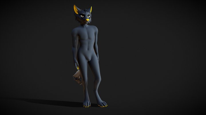Ambero Wolf - First animation test 3D Model