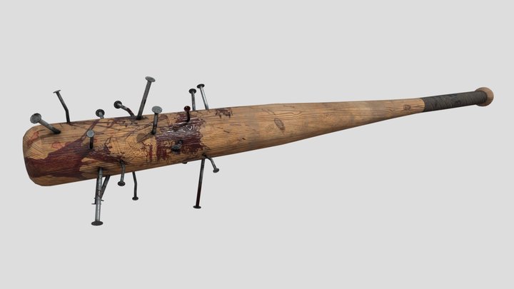 Nail Bat -- "Nailed Nightmare" 🧟 – Free 3D Model STL