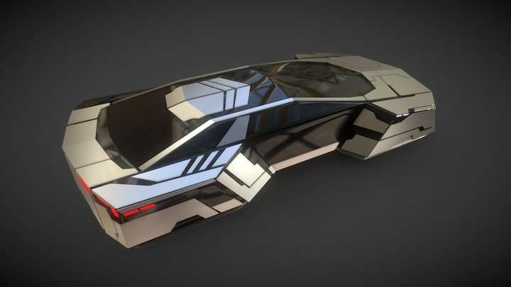 Sci-Fi Vehicle 001 - public domain 3D Model