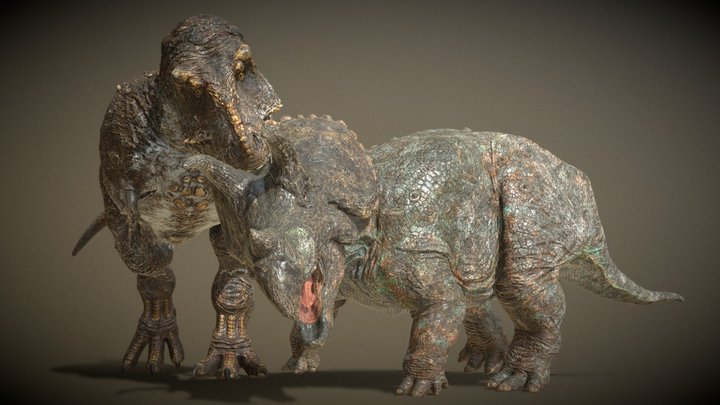 Tyrannosaurus vs Triceratops(2018) by VI models 3D Model