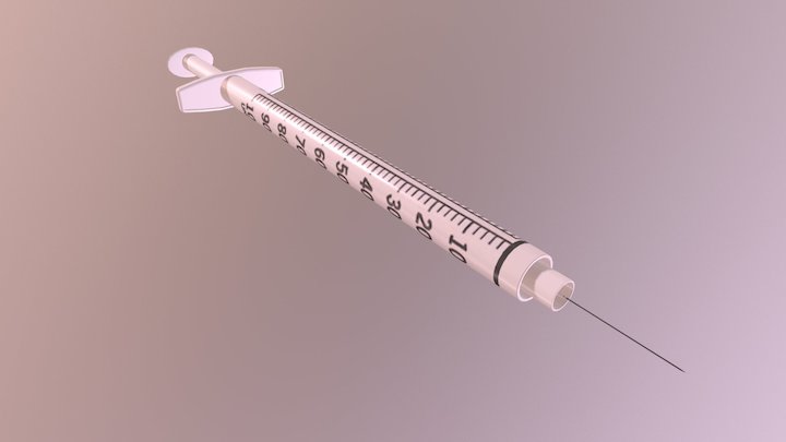 Insulin Syringe 3D Model