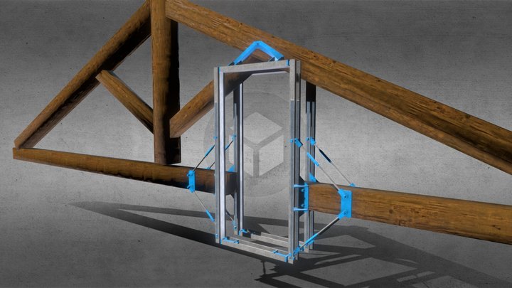 Truss frame 3D Model