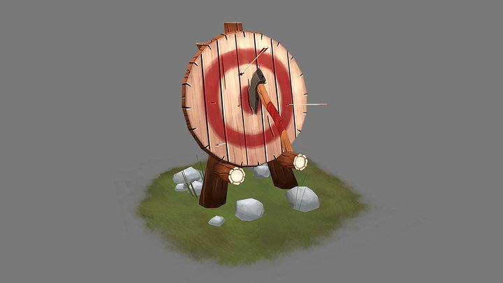Archery Target 3D Model