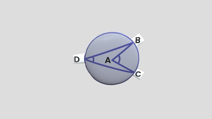 Sudut pusat dan sudut keliling ar f_png 3D Model