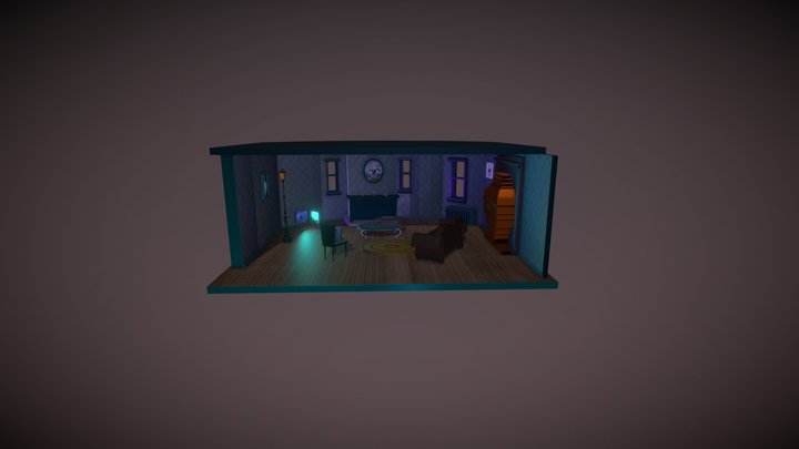 Coraline Living Room 7w7 3D Model