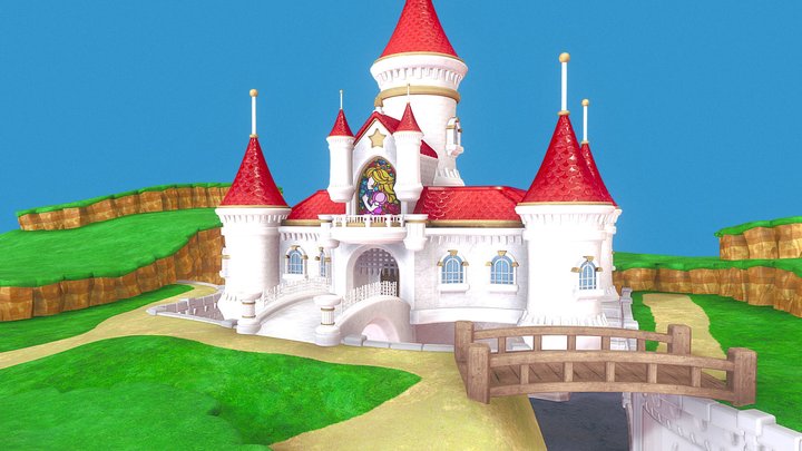 Peach's Castle 3D Model