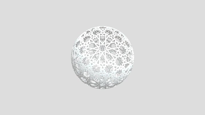 Islamic Pattern Sphere 3D Model