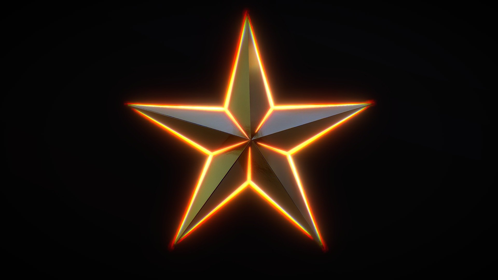 Gold Star Decoration - Buy Royalty Free 3D model by 3Dee (@mellydeeis ...