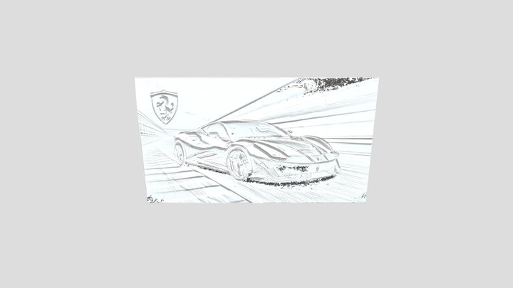 Polished Ferrari SF90 Stradale. 3D Model