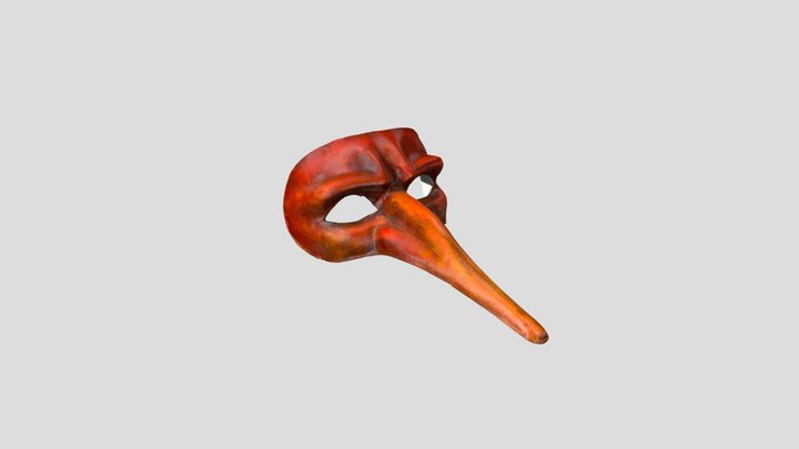 Venetian Mask (standard 3D scanning texture) 3D Model