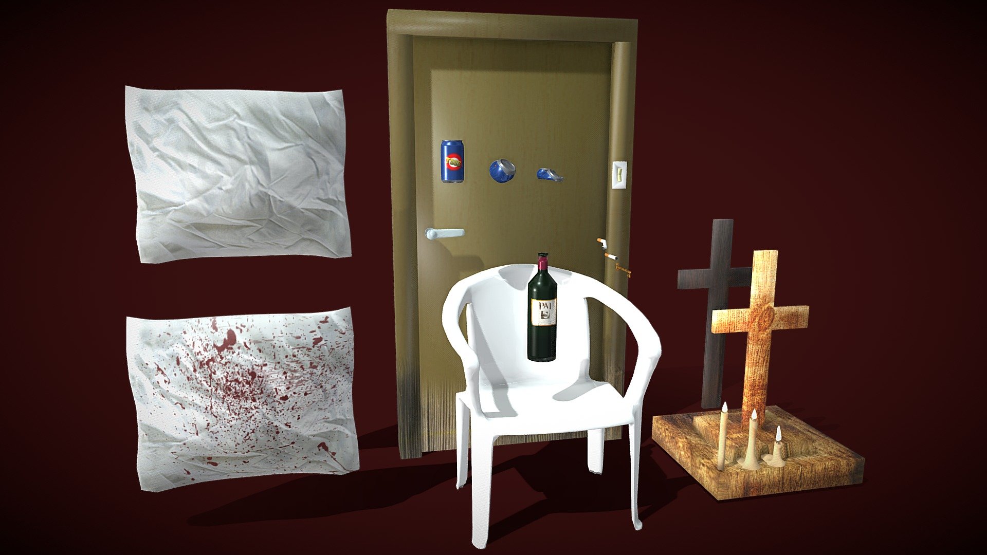 Utilities low poly props