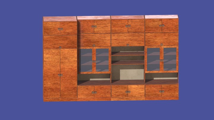Yugoslav furniture (Югославская стенка) 3D Model