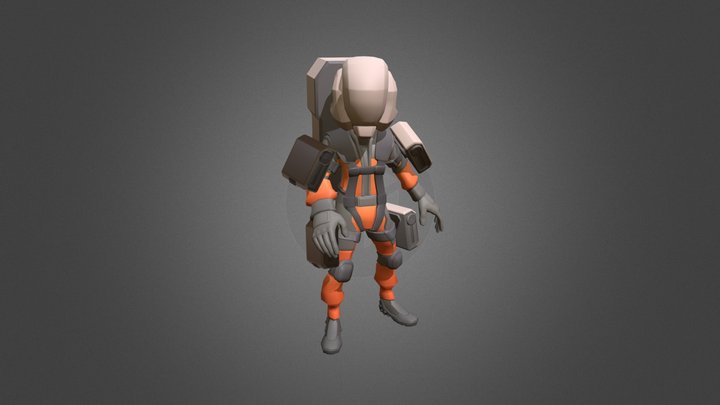 Backpack Operator Idle Animation 3D Model