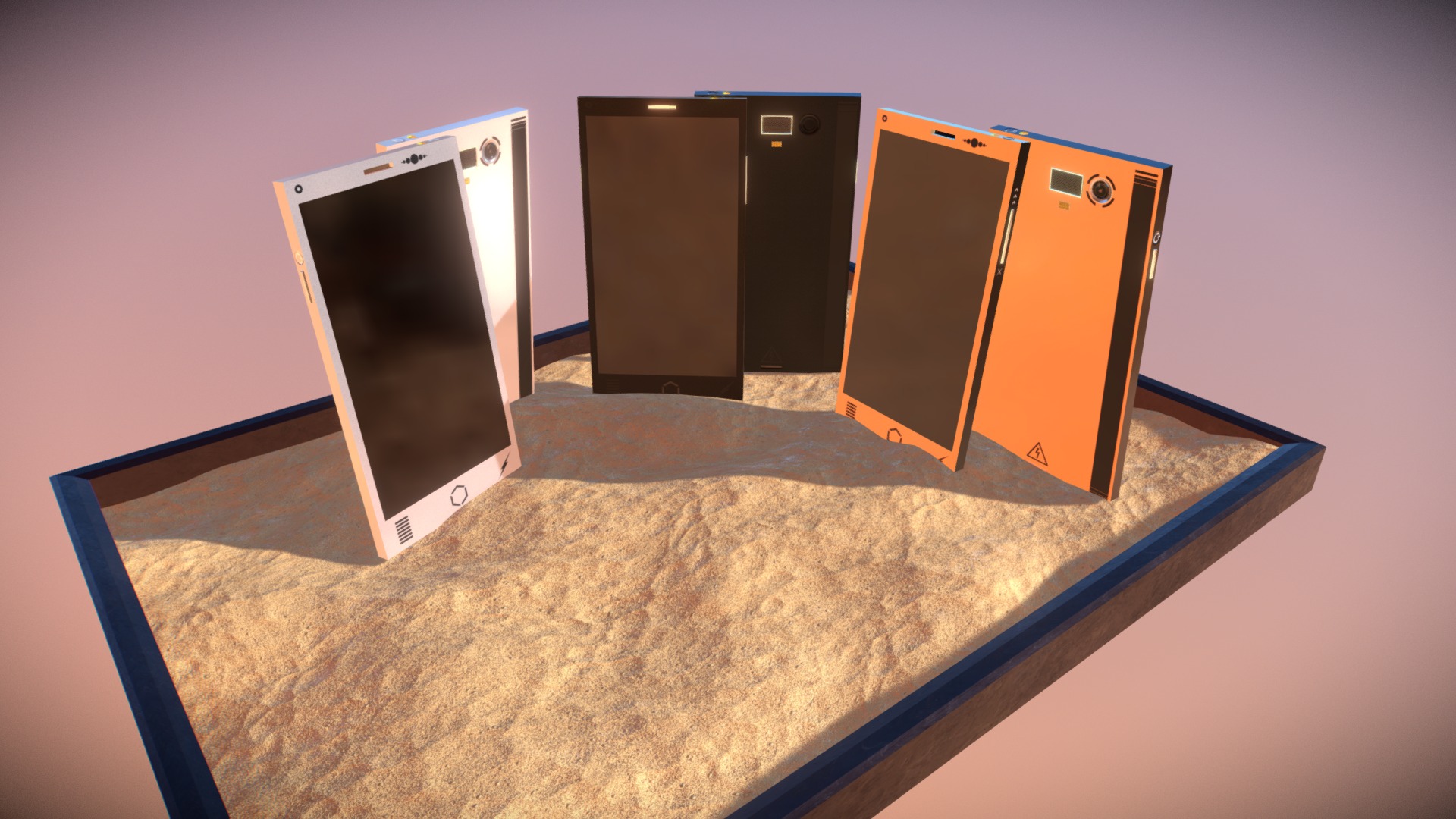 3D model Low Poly SmartPhone - This is a 3D model of the Low Poly SmartPhone. The 3D model is about a group of computer servers.