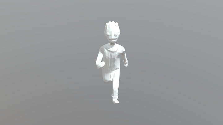 Character Running 3D Model