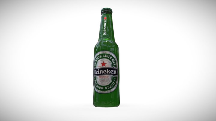 Heineken Beer Bottle 3D Model