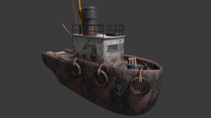 Old Fishing boat 3D Model