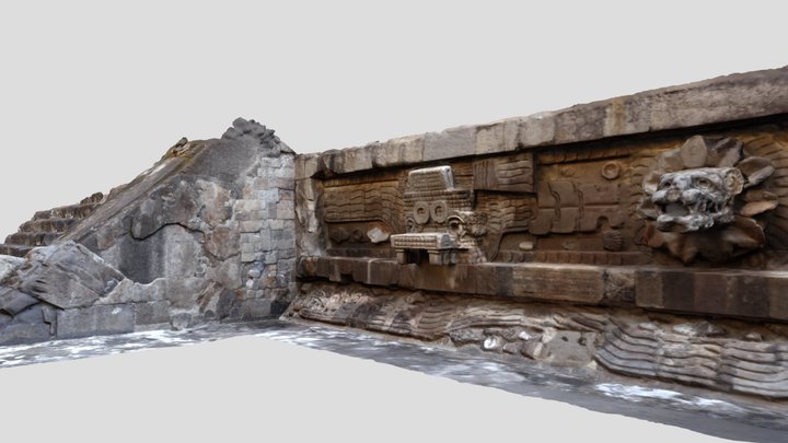 Quetzalcoatl pyramid level one 3D Model