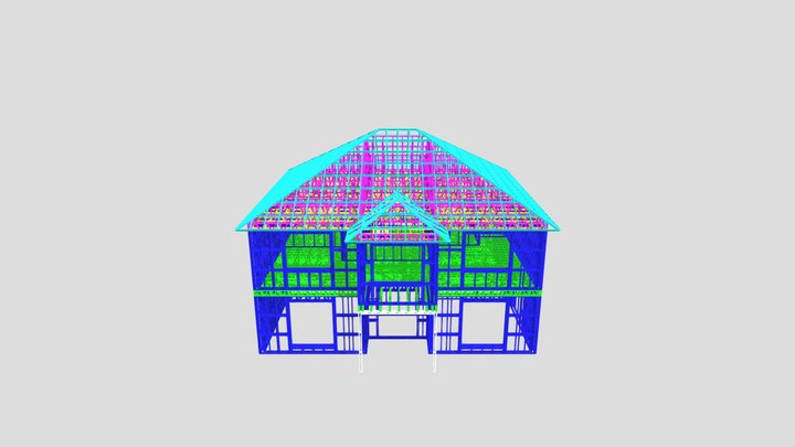 2 х этажный жилой дом 3D Model