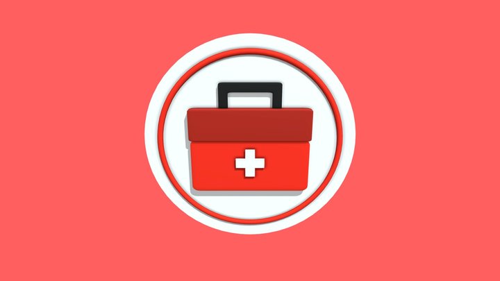 First Aid Kit Icon 3D Model