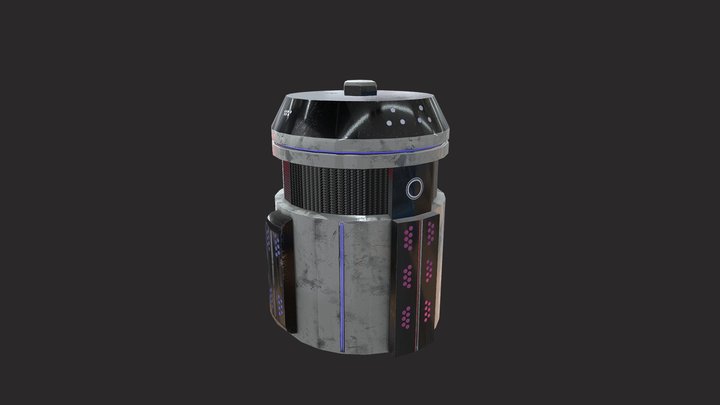 Sci-fi Barrel 3D Model