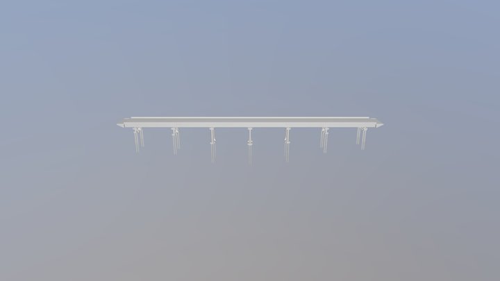 Ponte sobre o Rio Verde- 3DP - Sem terreno 3D Model