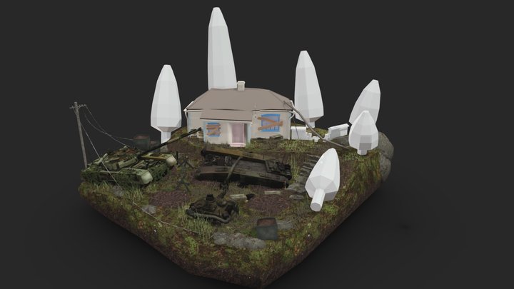 [DAE] Forest Loner - Diorama WIP 3D Model