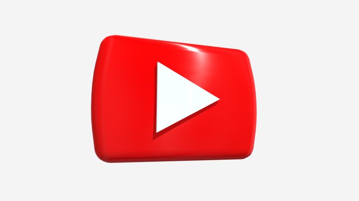 YouTube Logo 3D Model