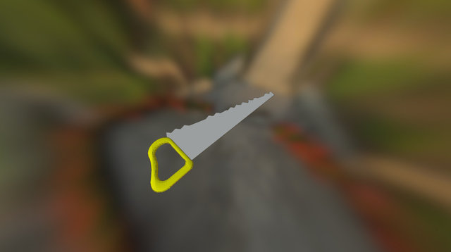 Hand Saw - Broken 3D Model