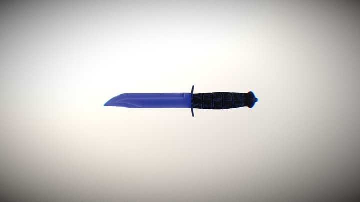 blue knife 3D Model