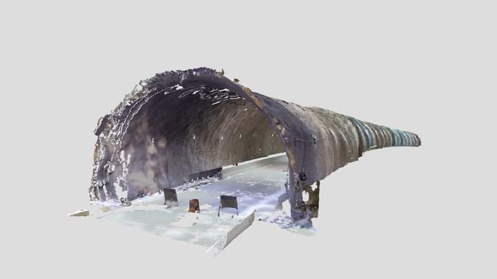 Textured Tunnel Mesh 3D Model