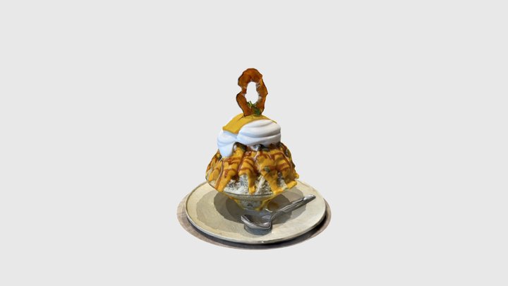 上原食堂 かぼちゃかき氷 3D Model